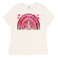 Bone valentines day rainbow with cupid gnome Ladies Tee - NancyCooperArtShop