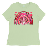 Matcha valentines day rainbow with cupid gnome Ladies Tee - NancyCooperArtShop