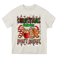 Cream Christmas calories dont count Heavy Core Tee - AdoDesignShop