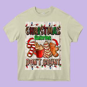 Christmas Calories Dont Count Heavy Core Tee Designed By Adodesignshop