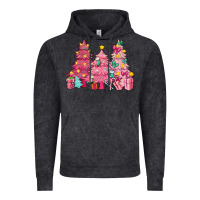 Pink Christmas Trees Vintage Hoodie | Teevron