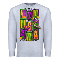 Heather Grey mardi gras louisiana Premium Sweatshirt - FaDigitalArtStudio