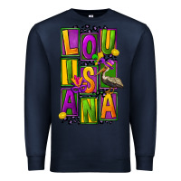 Navy mardi gras louisiana Premium Sweatshirt - FaDigitalArtStudio