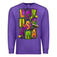 Purple mardi gras louisiana Premium Sweatshirt - FaDigitalArtStudio