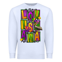 White mardi gras louisiana Premium Sweatshirt - FaDigitalArtStudio