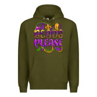 Army Green beads please mardi gras Premium Hoodie - OliviaCreatesArt