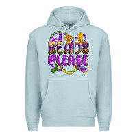 Blue Mist beads please mardi gras Premium Hoodie - OliviaCreatesArt