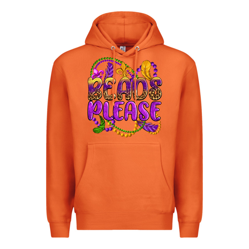 Beads Please Mardi Gras Premium Hoodie by OliviaCreatesArt | Teevron