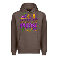 Coffee beads please mardi gras Premium Hoodie - OliviaCreatesArt
