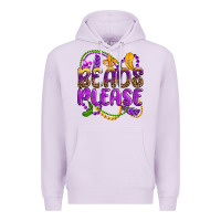 Lilac beads please mardi gras Premium Hoodie - OliviaCreatesArt