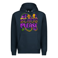 Navy beads please mardi gras Premium Hoodie - OliviaCreatesArt