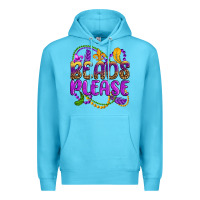 Ocean Blue beads please mardi gras Premium Hoodie - OliviaCreatesArt