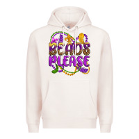 Pale Pink beads please mardi gras Premium Hoodie - OliviaCreatesArt