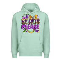 Seafoam beads please mardi gras Premium Hoodie - OliviaCreatesArt