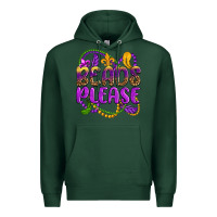 Sports Green beads please mardi gras Premium Hoodie - OliviaCreatesArt