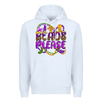 White beads please mardi gras Premium Hoodie - OliviaCreatesArt