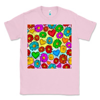 Pride Lgbtq Flowers And Hearts Seamless Pattern Classic Tee | Teevron