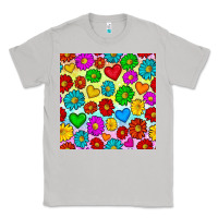 Moon Dust Pride lgbtq flowers and hearts seamless pattern Classic Tee - BundleAndBundleShop