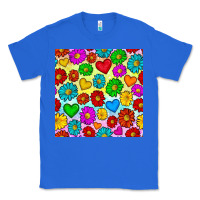 True Royal Pride lgbtq flowers and hearts seamless pattern Classic Tee - BundleAndBundleShop