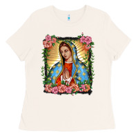 Bone lady of guadalupe portrait Ladies Tee - BarkalooDesign