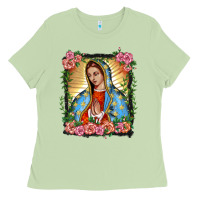 Matcha lady of guadalupe portrait Ladies Tee - BarkalooDesign