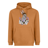Meerkat Easter Day Flowers bunny Heavyweight Hoodie - OliviaCreatesArt