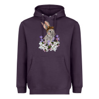 Easter Day Flowers Bunny Heavyweight Hoodie | Teevron