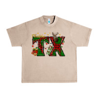French Oak Christmas Texas With Deer Urban Heavy Tee - BundleAndBundleShop
