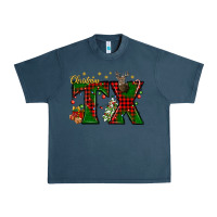 Midnight Navy Christmas Texas With Deer Urban Heavy Tee - BundleAndBundleShop