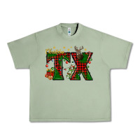 Oil Green Christmas Texas With Deer Urban Heavy Tee - BundleAndBundleShop