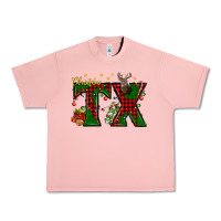 Salmon Christmas Texas With Deer Urban Heavy Tee - BundleAndBundleShop