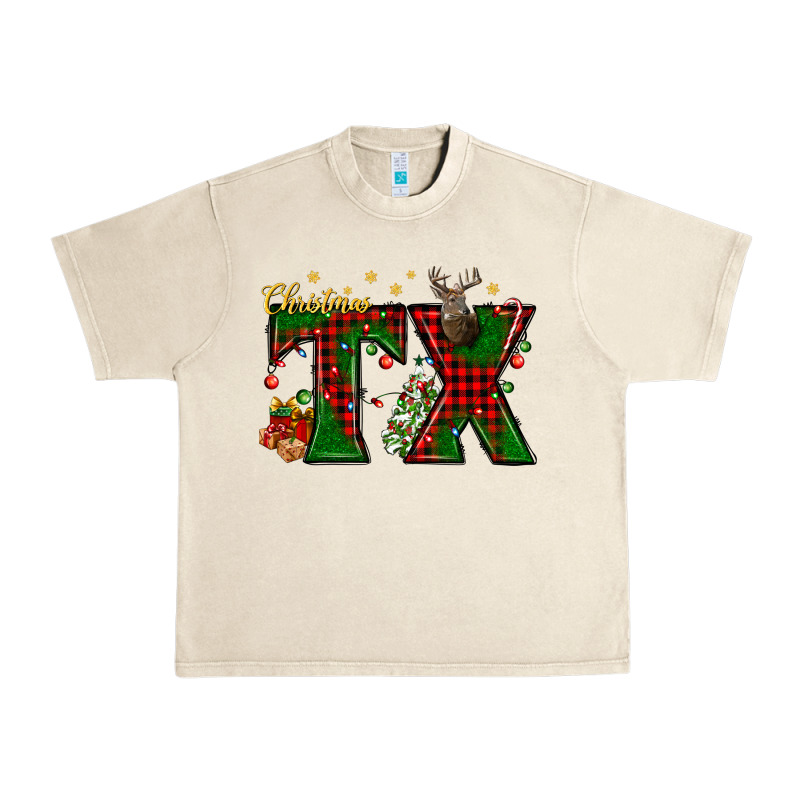 Christmas Texas With Deer Urban Heavy Tee by BundleAndBundleShop | Teevron