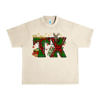 Sandshell Christmas Texas With Deer Urban Heavy Tee - BundleAndBundleShop