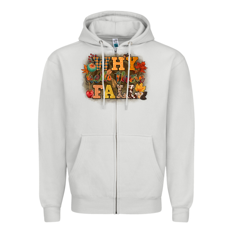 Why Hello There Fall Zipper Hoodie by CowGirlArtShop | Teevron