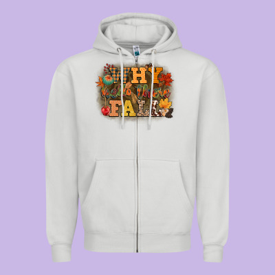 Why Hello There Fall Zipper Hoodie Designed By Cowgirlartshop