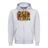 Heather Grey why hello there fall Zipper Hoodie - CowGirlArtShop