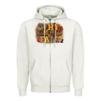 Oatmeal Heather why hello there fall Zipper Hoodie - CowGirlArtShop