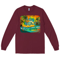 Burgundy life is better at the beach Long Sleeve Tee - Jasminsmagicworld