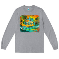 Heather Grey life is better at the beach Long Sleeve Tee - Jasminsmagicworld