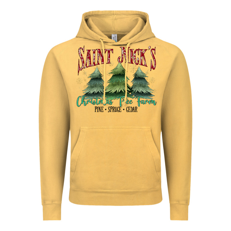 Saint Nick's Christmas Tree Farm Vintage Hoodie by MaliasSmallBusiness | Teevron