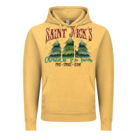 Vintage Mustard Saint Nick's Christmas Tree Farm Vintage Hoodie - MaliasSmallBusiness