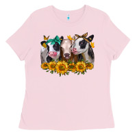 Bubblegum Pink sunflower heifers Ladies Tee - Jasminsmagicworld
