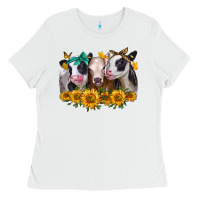White sunflower heifers Ladies Tee - Jasminsmagicworld