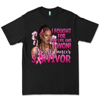 Black I fought for my life and i won afro woman Premium Tee - NancyCooperArtShop