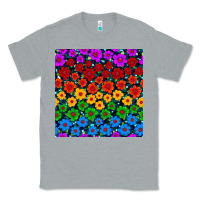 Heather Grey Pride lgbtq flowers seamless pattern Classic Tee - BundleAndBundleShop