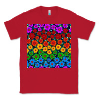 Red Pride lgbtq flowers seamless pattern Classic Tee - BundleAndBundleShop