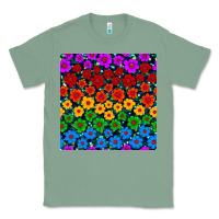 Sage Pride lgbtq flowers seamless pattern Classic Tee - BundleAndBundleShop