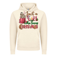 Vintage Artic Pink Just a girl who loves Christmas Vintage Hoodie - NancyCooperArtShop