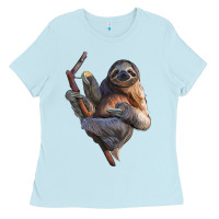 Baby Blue Sloth Ladies Tee - LillyAllenDesigns
