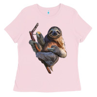 Bubblegum Pink Sloth Ladies Tee - LillyAllenDesigns